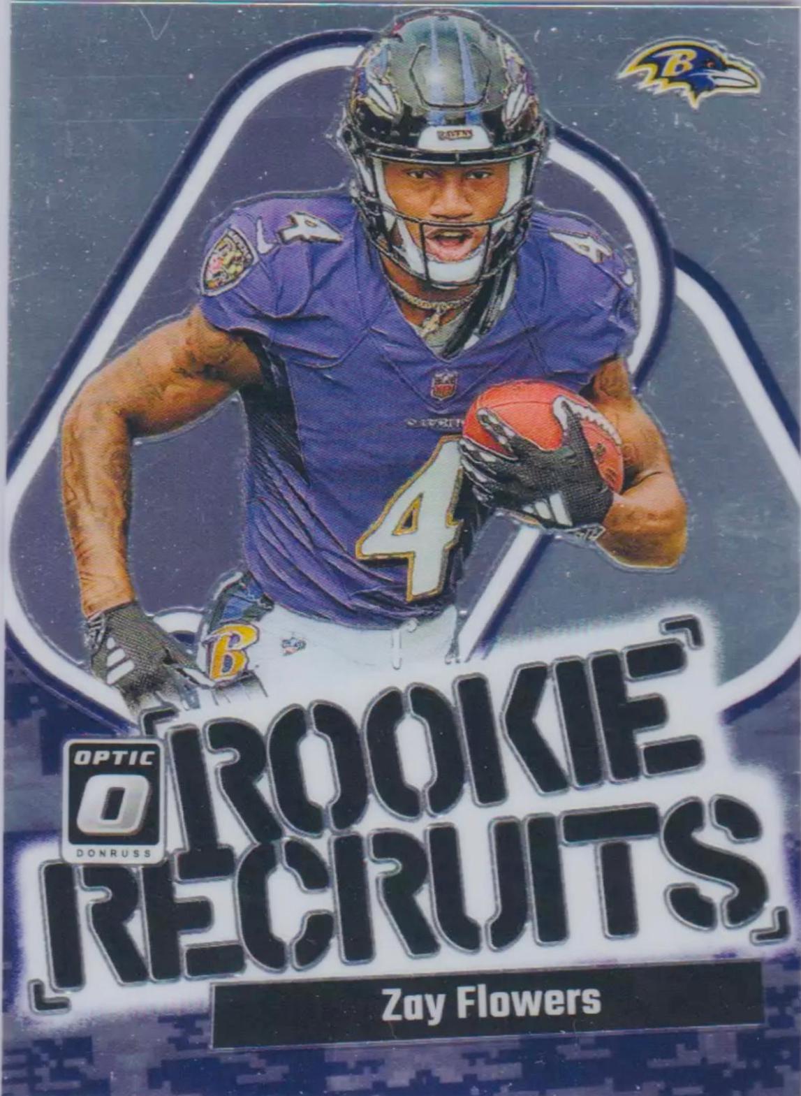 Zay Flowers #20 Football Cards 2023 Panini Donruss Optic Rookie Recruits