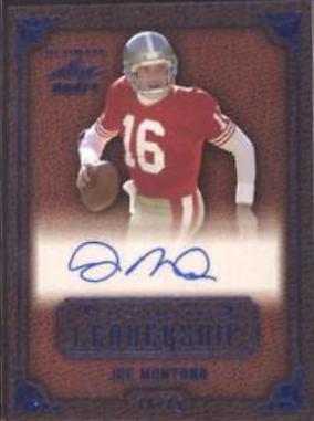 Joe Montana #UL-JM1 Football Cards 2022 Leaf Ultimate Draft Leadership Autographs