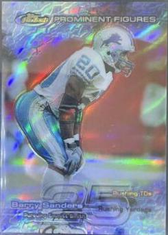 Barry Sanders #PF21 Football Cards 1999 Topps Finest Prominent Figures
