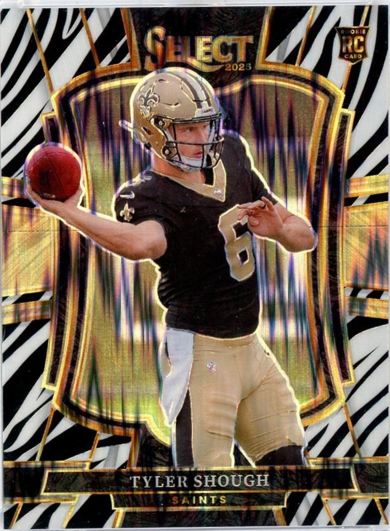 トレカ 2025 Panini Select Tyler Shough Yellow & Green Shock Prizm (RC