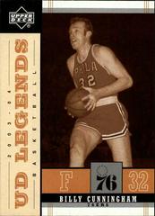 Billy Cunningham #67 Basketball Cards 2003 Upper Deck Legends Throwback Prices