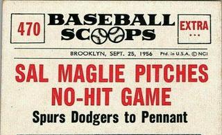 Sal Maglie Pitches: No Hit Game