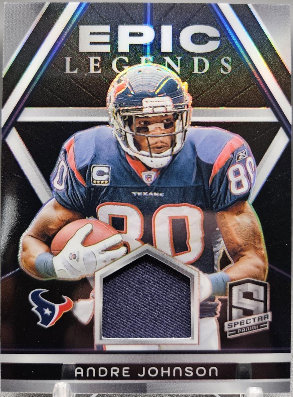 Andre Johnson #ELM-AJN Football Cards 2024 Panini Spectra Epic Legends Materials