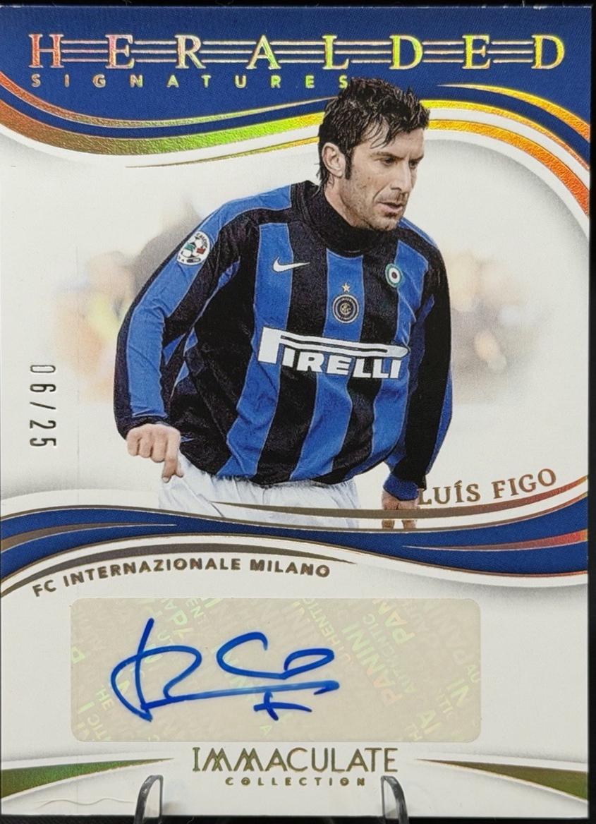 Luis Figo #38 2024 Panini Immaculate Heralded Signature Soccer
