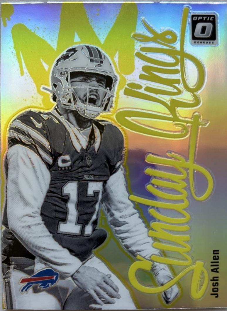 Josh Allen #5 Football Cards 2024 Panini Donruss Optic Sunday Kings