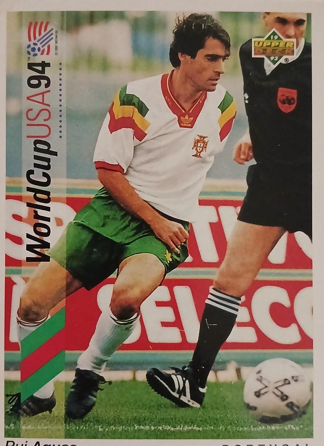 Rui Aguas #105 1993 Upper Deck World Cup Preview Adams Gum Soccer