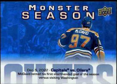Connor McDavid #MS-26 Hockey Cards 2023 Upper Deck Monster Season