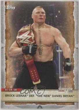 Brock Lesnar Def. 'The New' Daniel Bryan #29 Wrestling Cards 2020 Topps WWE Road to WrestleMania
