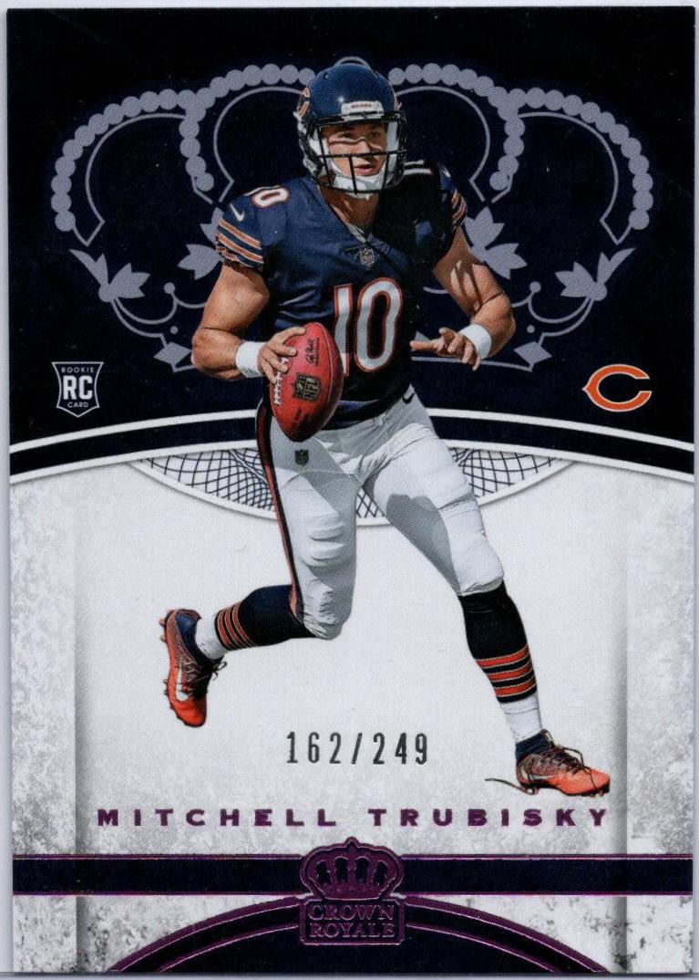 Mitchell Trubisky #82 Football Cards 2017 Panini Crown Royale