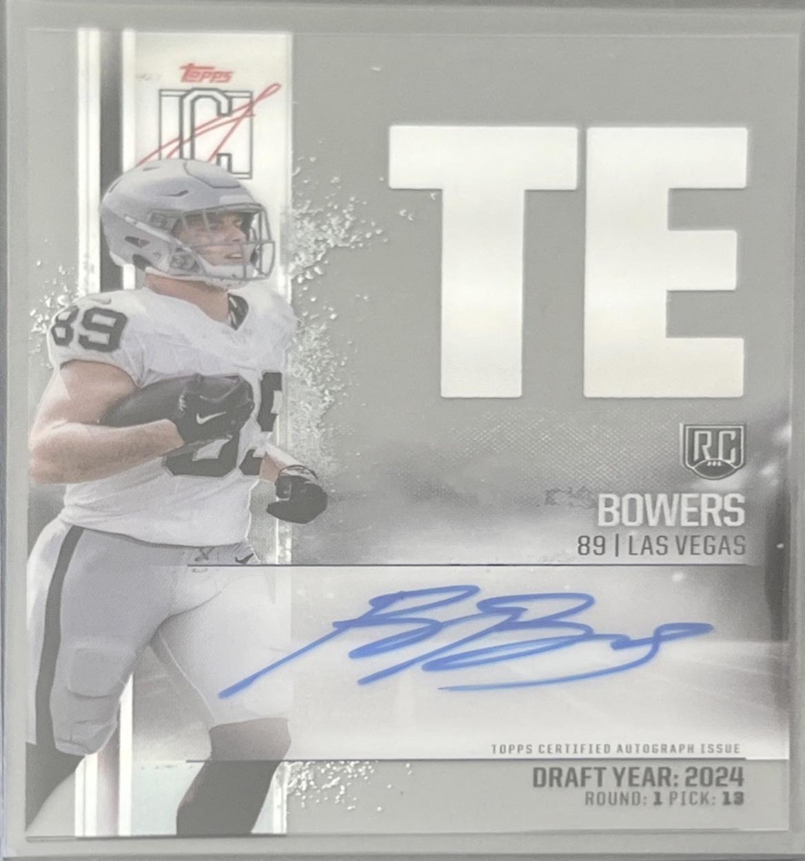 Brock Bowers #RCC-BB Football Cards 2024 Topps Signature Class Rookies Class Crystal Clear