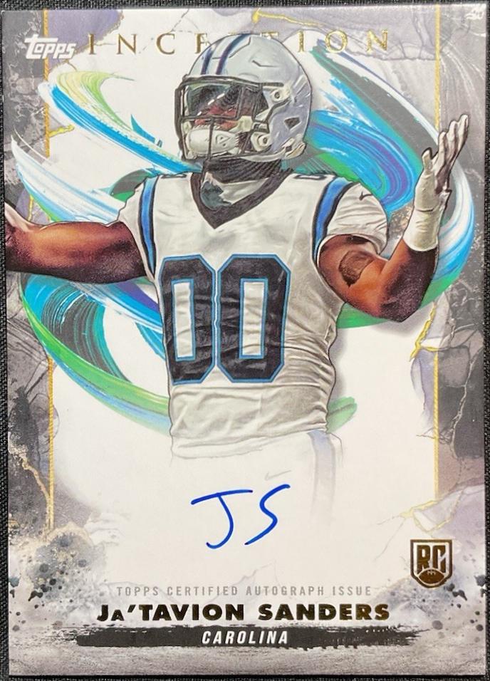 Ja'Tavion Sanders #RA-JSA Football Cards 2024 Topps Inception Rookie Autograph