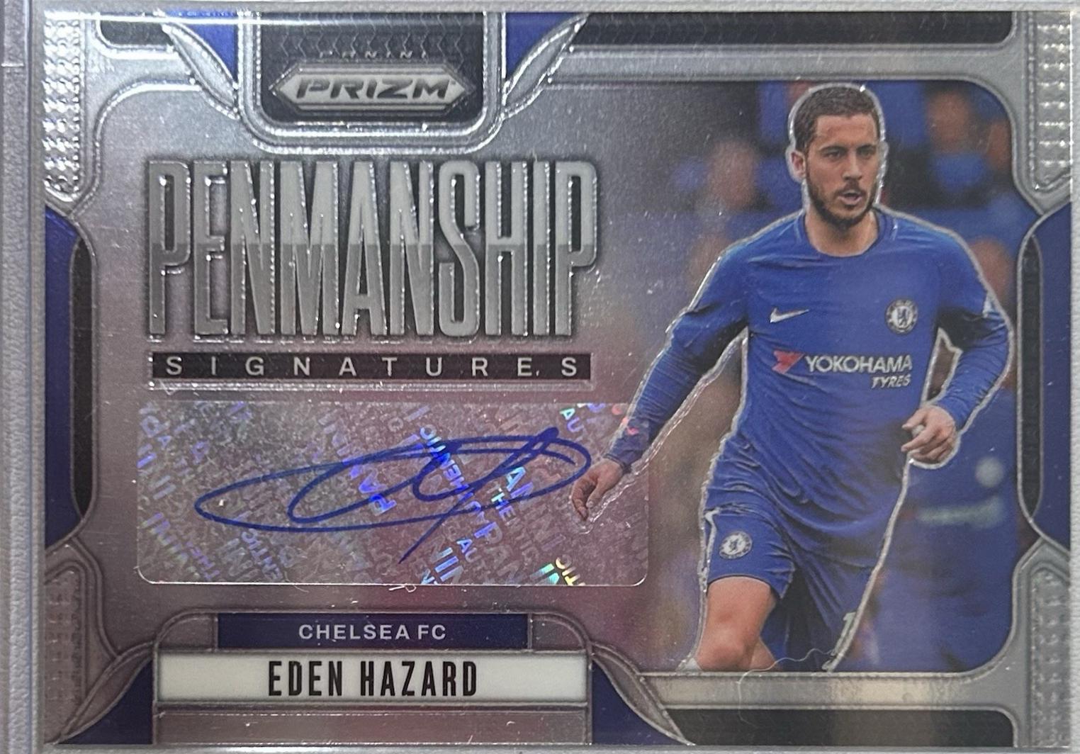 Eden Hazard #31 Soccer Cards 2024 Panini Prizm Premier League Penmanship