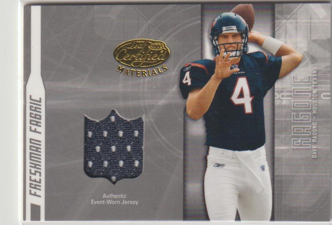 Dave Ragone #FF-155 2003 Leaf Certified Materials Football