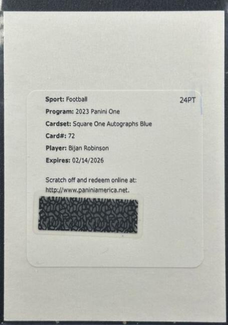 Bijan Robinson [Blue Square One Autograph] #72