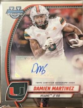 Damien Martinez #PA-DMA 2024 Bowman Chrome University Prospect Autograph Football