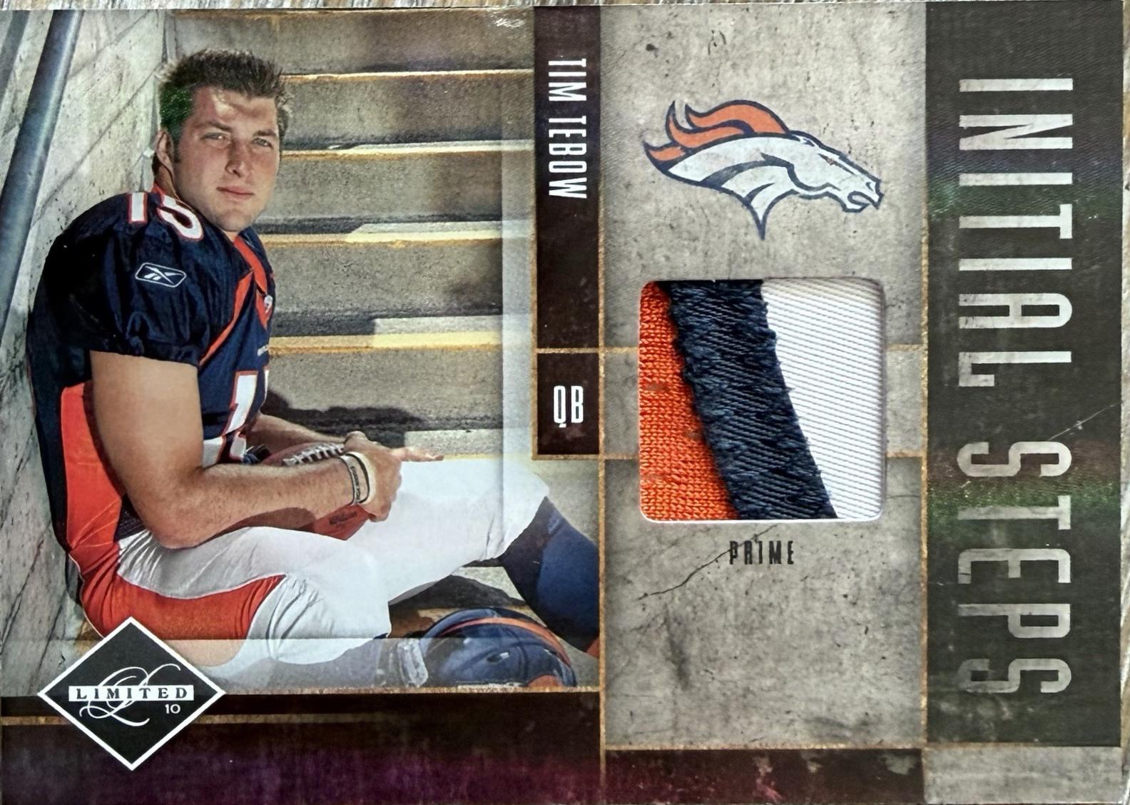 Tim Tebow #20 2010 Panini Limited Initial Steps Jersey Football