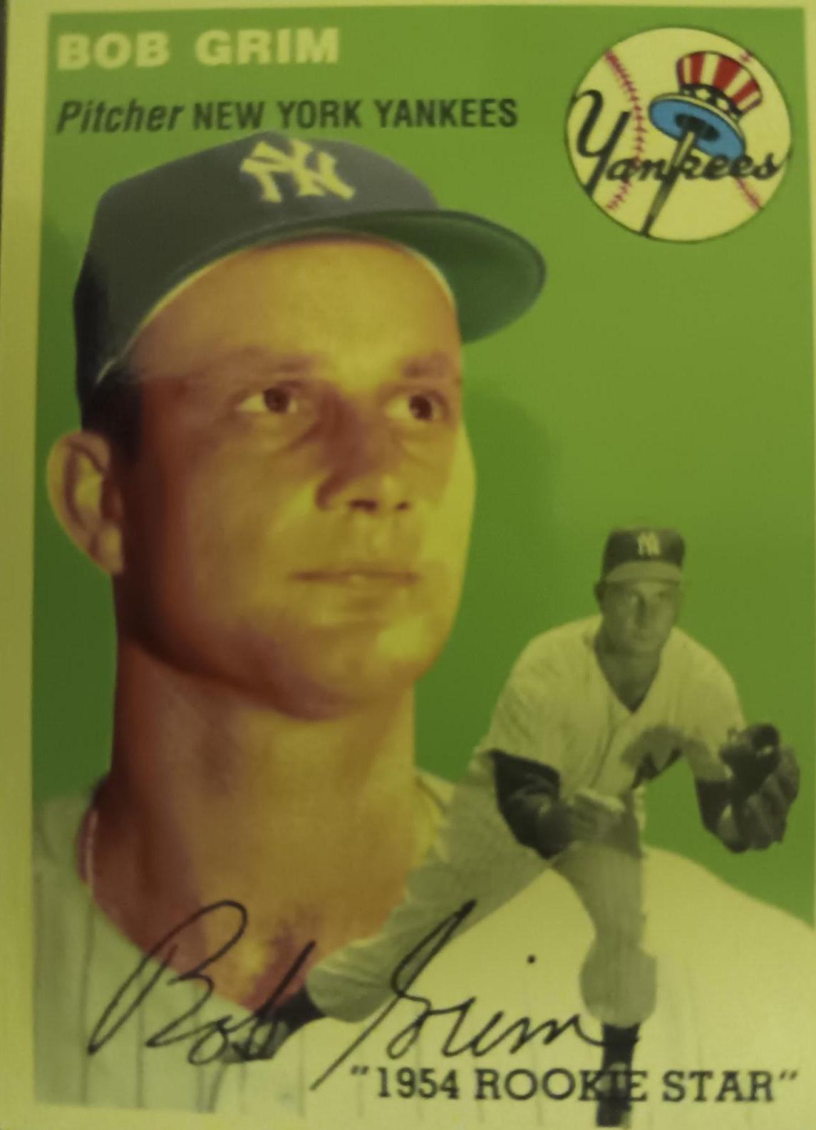 Bob Grim #252 Baseball Cards 1994 Topps Archives 1954 Reprint