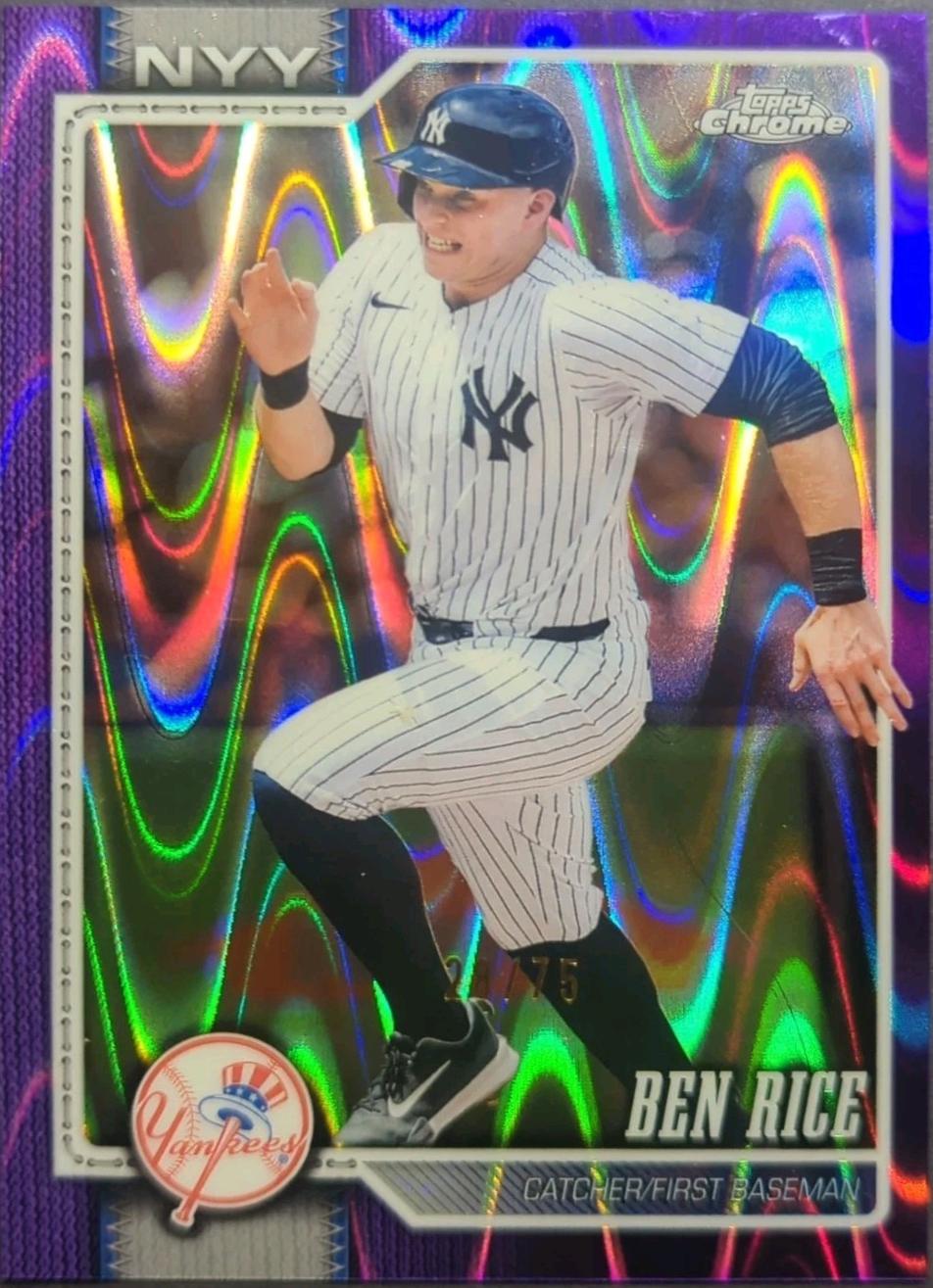 2026 Topps Chrome Ben Rice [Purple Raywave Refractor] #295 card