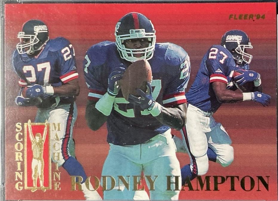 Rodney Hampton #6 Football Cards 1994 Fleer Scoring Machine