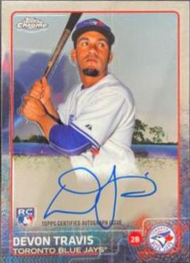 Devon Travis #AR-DT Baseball Cards 2015 Topps Chrome Autograph Rookies