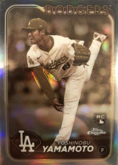 Yoshinobu Yamamoto [Sepia Refractor] #18 Prices [Rookie] | 2024