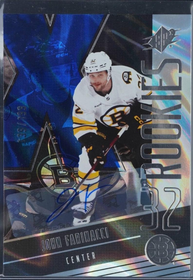 John Farinacci [Blue] #F-FA Prices | 2025 SPx Autograph Rookie | Hockey ...
