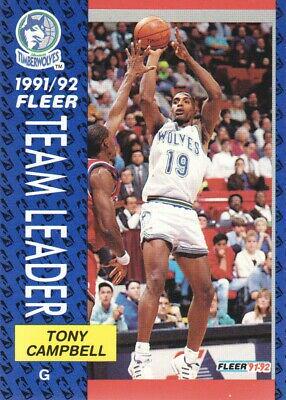 Tony Campbell #387 Basketball Cards 1991 Fleer