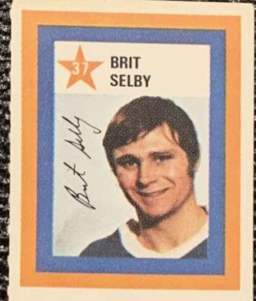 Brit Selby #37 Hockey Cards 1970 Colgate Stamps