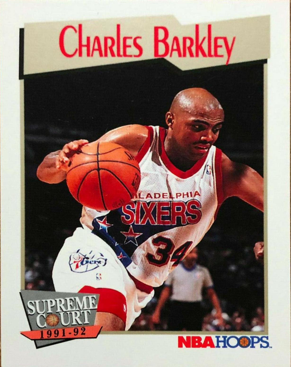 Charles Barkley #487 Basketball Cards 1991 Hoops