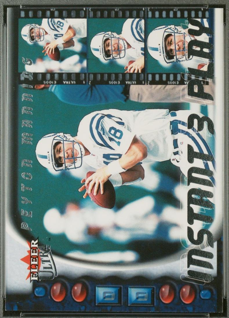 Peyton Manning #1 Football Cards 2000 Ultra Instant 3 Play