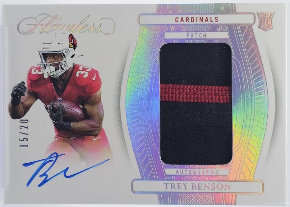 Trey Benson #16 2024 Panini Flawless Football Rookie Patch Autographs