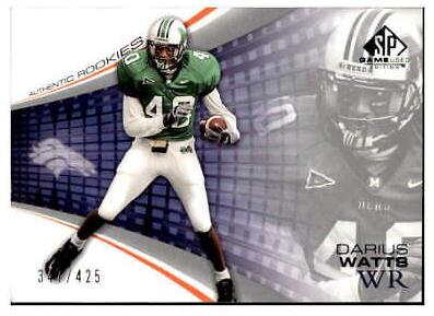 Darius Watts #153 2004 Sp Game Used Football