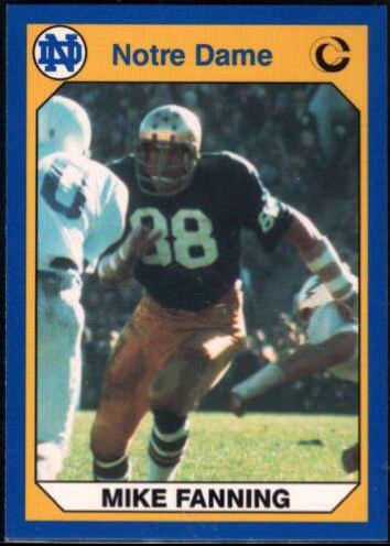 Mike Fanning #33 Football Cards 1990 Notre Dame Collegiate Collection