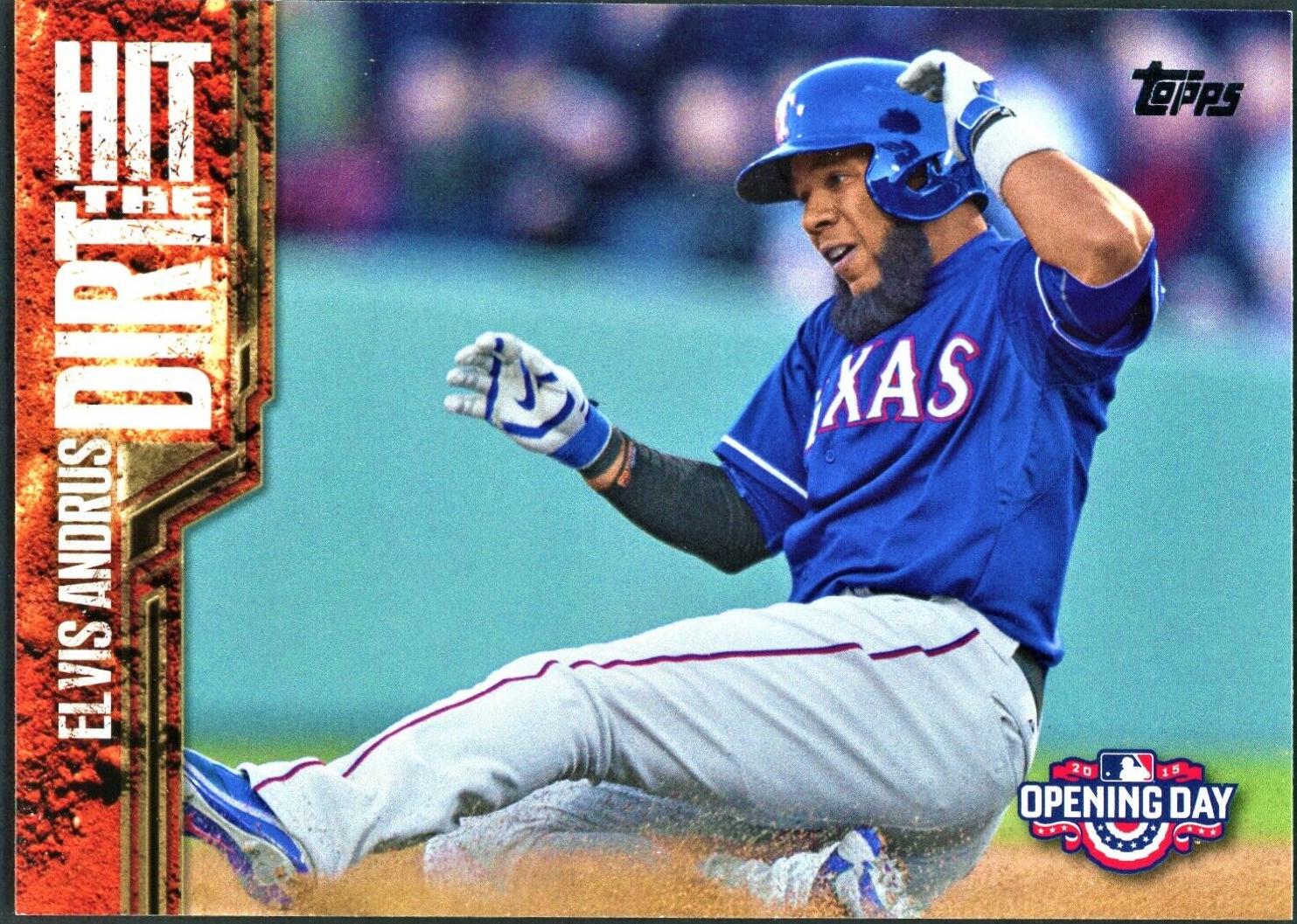 Elvis Andrus #HTD-13 Baseball Cards 2015 Topps Opening Day Hit the Dirt