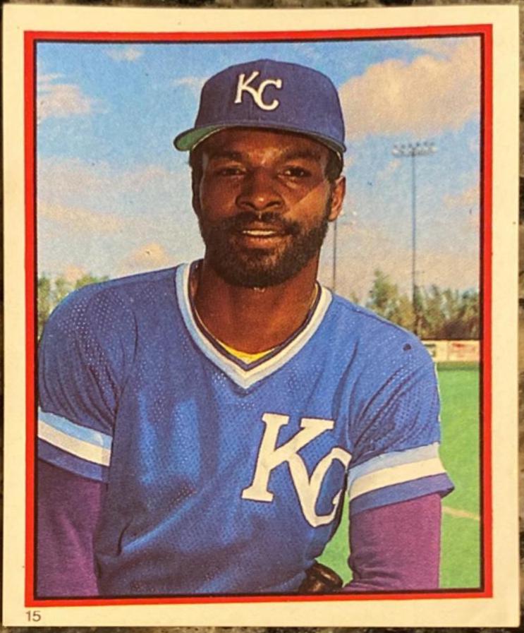 Willie Wilson #15 Baseball Cards 1983 Topps Stickers