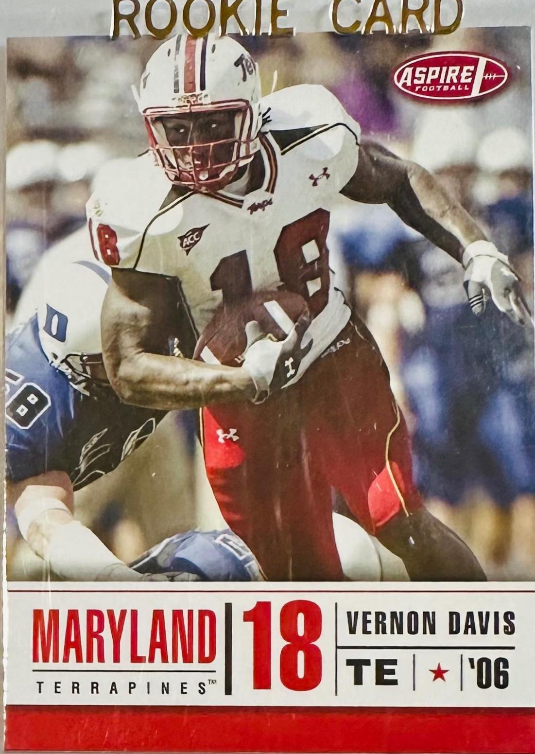 Vernon Davis #6 Football Cards 2006 Sage Aspire
