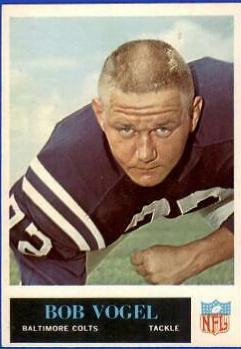 Bob Vogel #13 Football Cards 1965 Philadelphia