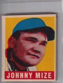 Johnny Mize #46 Baseball Cards 1948 Leaf