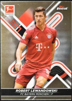 Robert Lewandowski #127 2021 Topps Finest Bundesliga Soccer