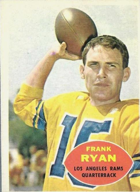 Frank Ryan #62 Football Cards 1960 Topps