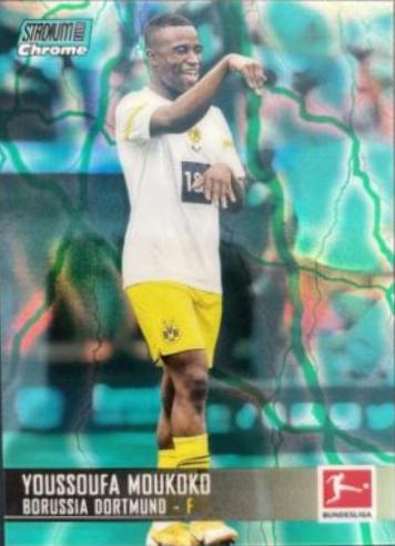 Youssoufa Moukoko #28 Soccer Cards 2021 Stadium Club Chrome Bundesliga