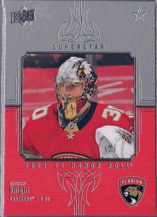 Spencer Knight #HR-11 Hockey Cards 2021 Upper Deck Honor Roll