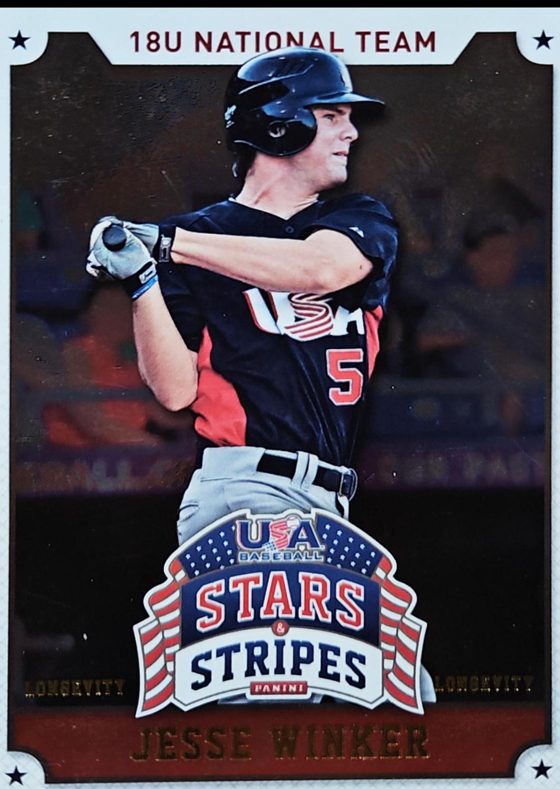 Jesse Winker #50 2015 Panini Stars & Stripes USA Baseball
