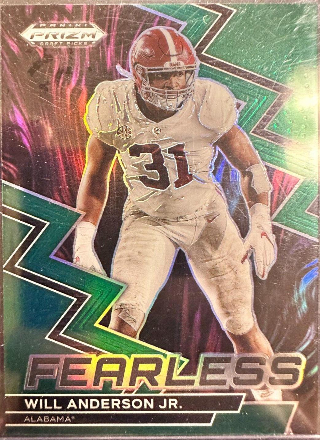 Will Anderson Jr. #F-1 Football Cards 2023 Panini Prizm Draft Picks Fearless