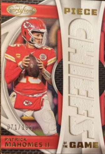 Patrick Mahomes II #POG-29 Football Cards 2023 Panini Certified Piece of the Game