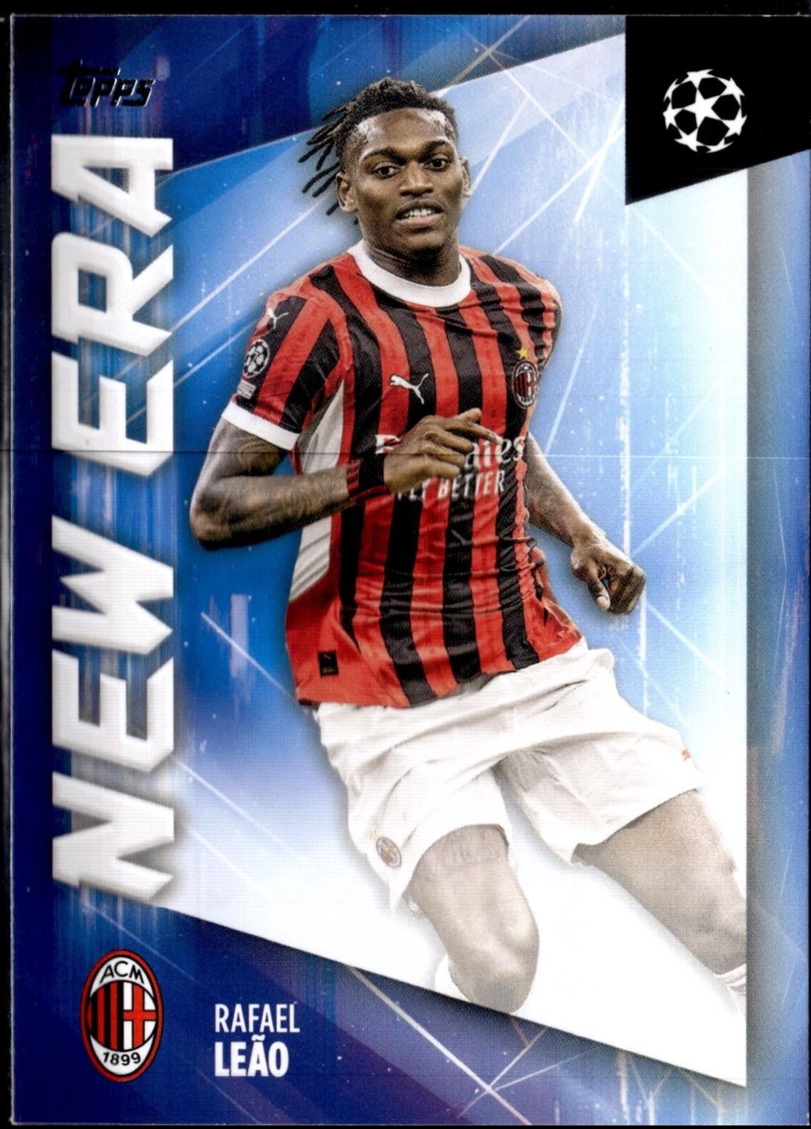 Rafael Leao #NE-1 Soccer Cards 2024 Topps UEFA New Era