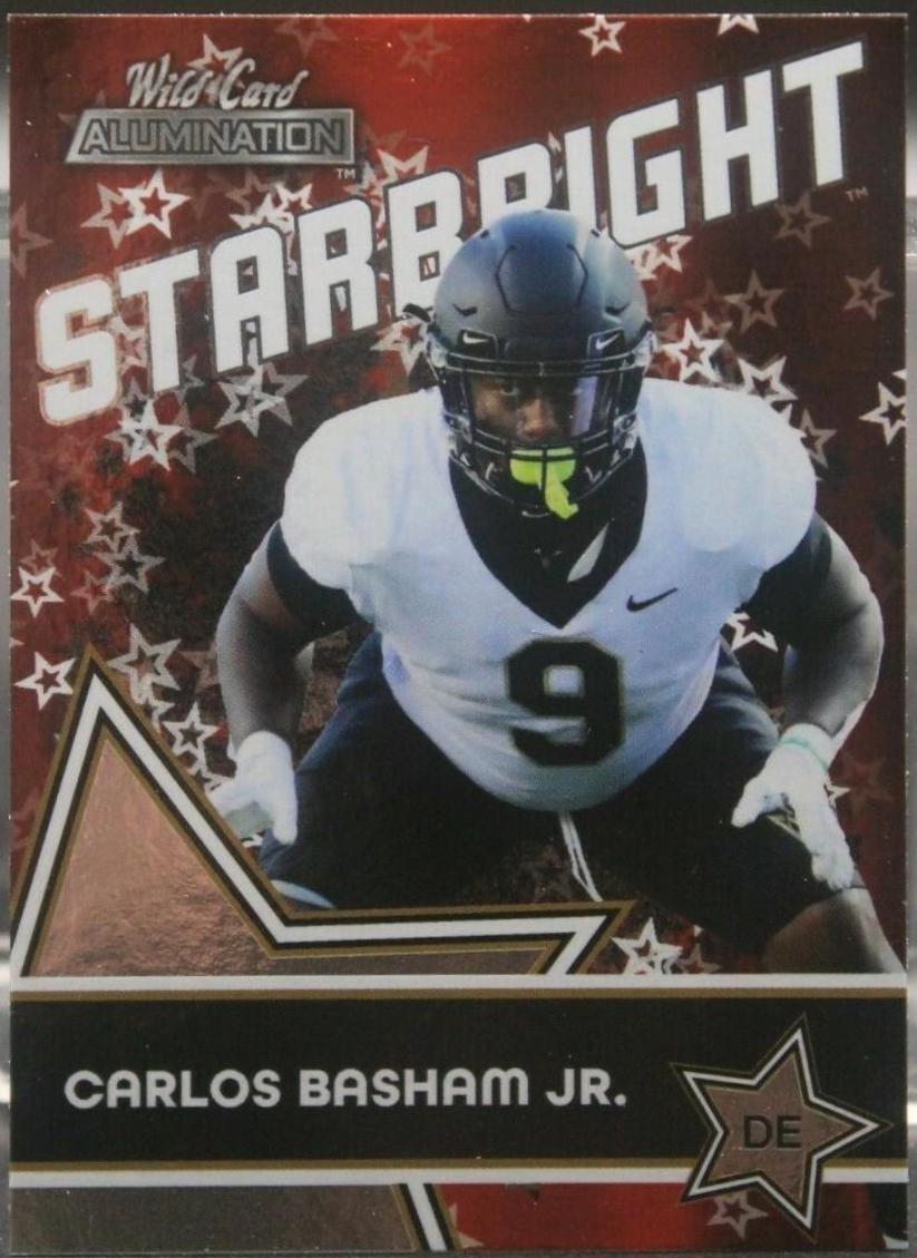 Carlos Basham Jr #SB-30 Football Cards 2021 Wild Card Alumination Starbright