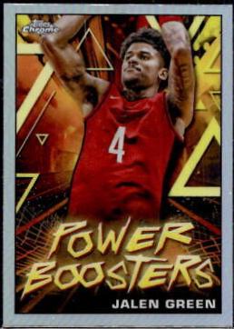 Jalen Green #PB-2 Basketball Cards 2023 Topps Chrome Power Boosters