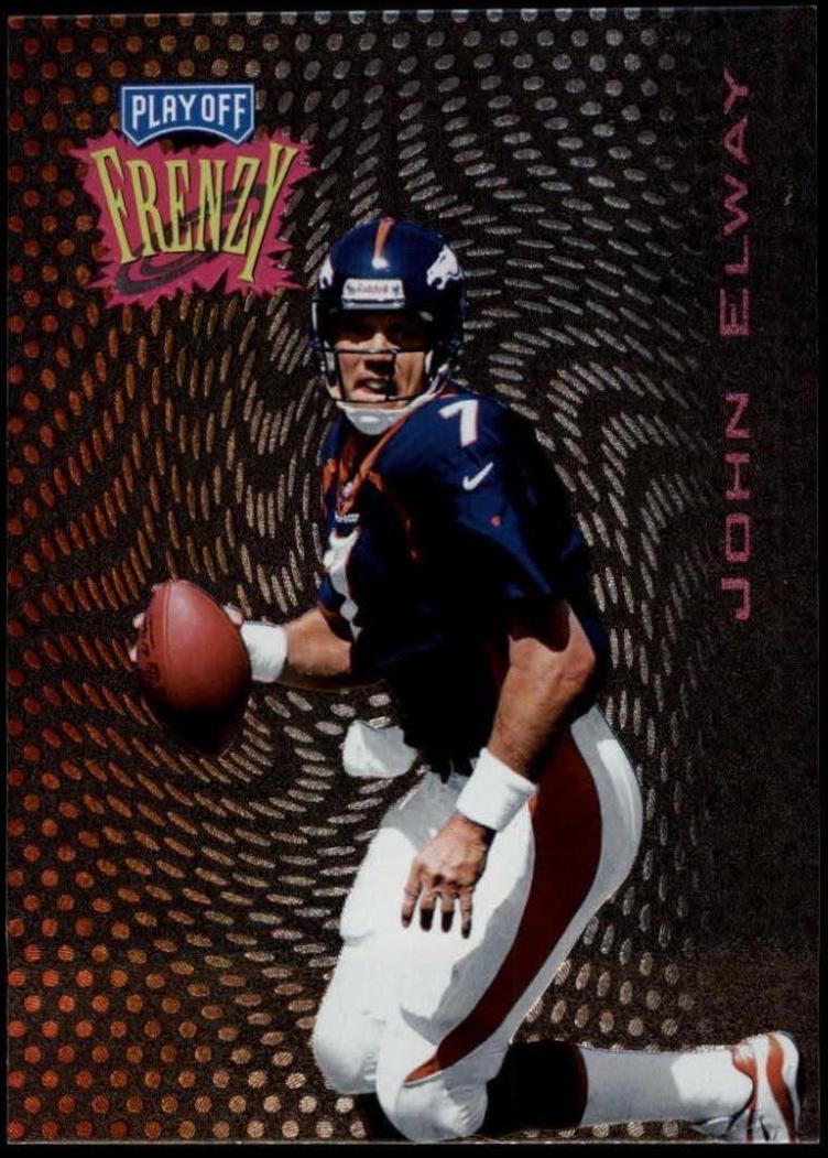John Elway #5 Football Cards 1997 Playoff Zone Frenzy