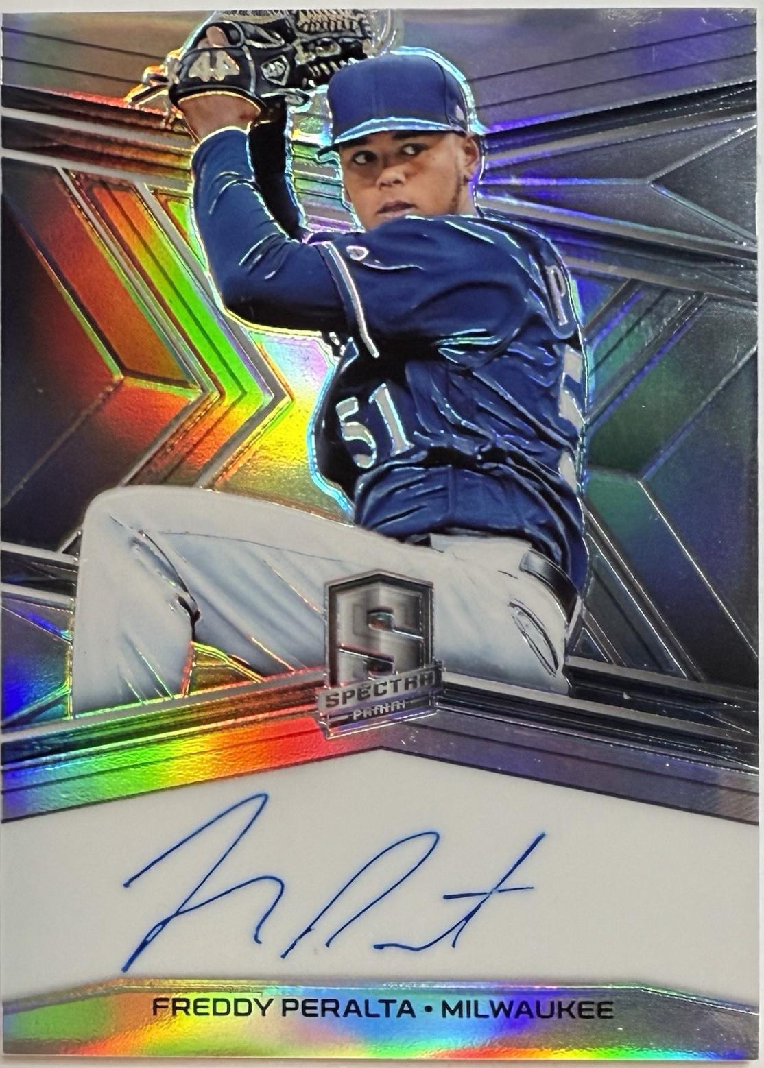 Freddy Peralta #SS-FP 2019 Panini Chronicles Baseball Spectra Signatures